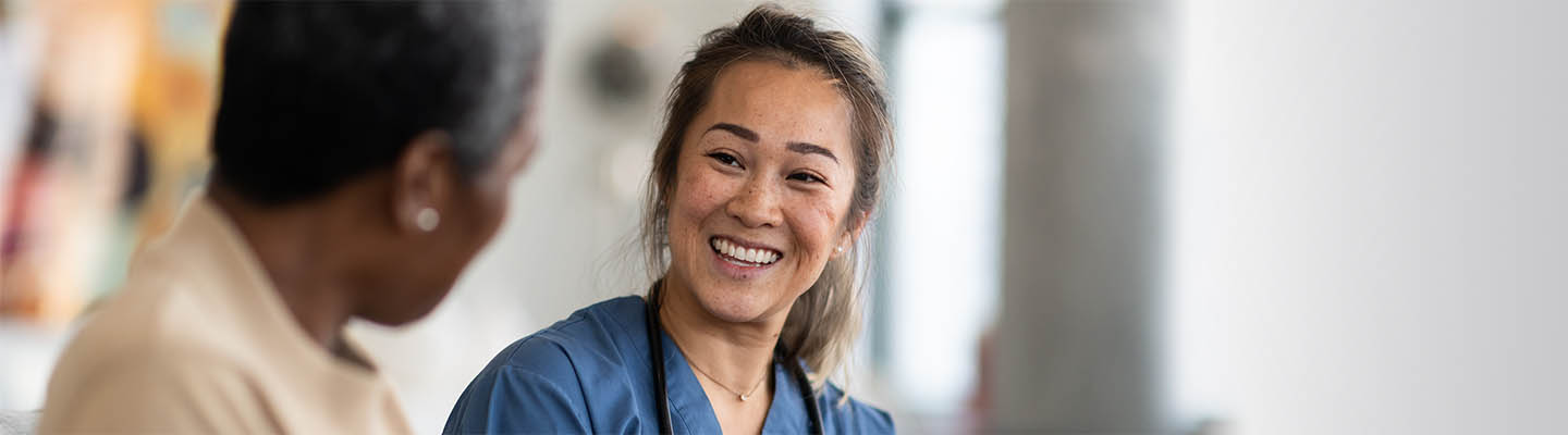 provider smiling at patient